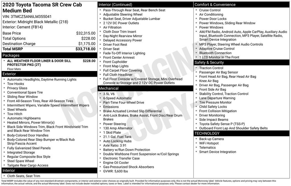 Used 2020 Toyota Tacoma SR image 3