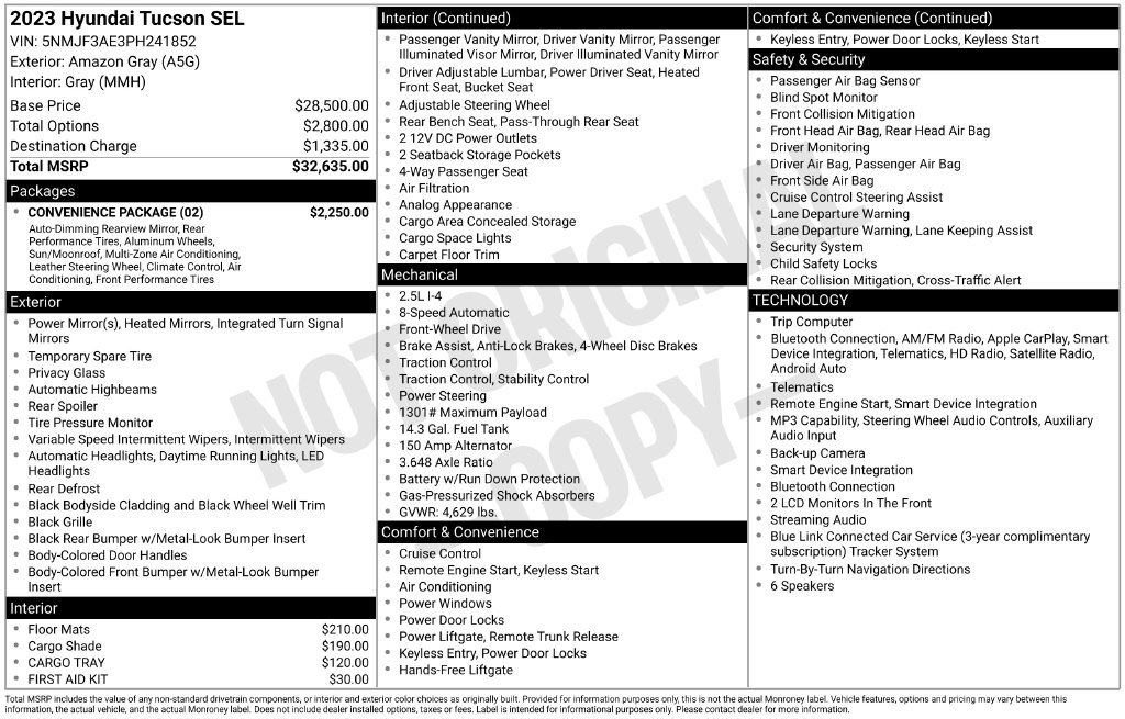 Used 2023 Hyundai Tucson SEL w/ Convenience Package FWD image 14