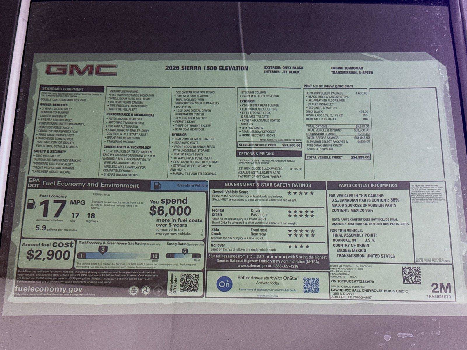 New 2026 GMC Sierra 1500 Elevation w/ Elevation Select Package AWD/4WD image 20