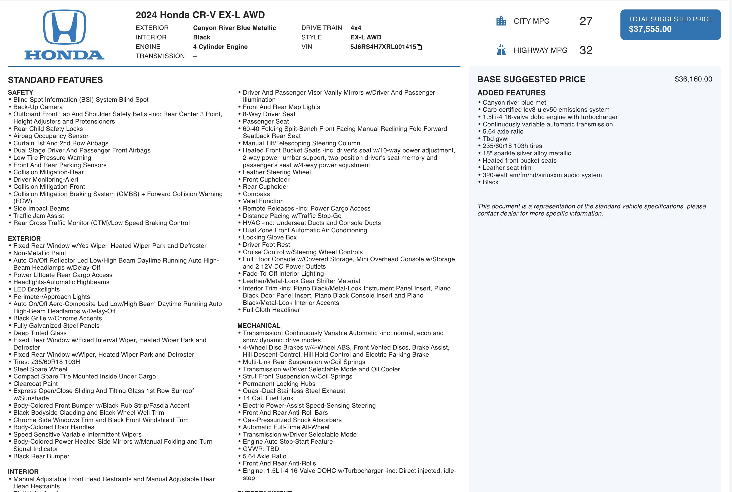 Used 2024 Honda CR-V EX-L image 5