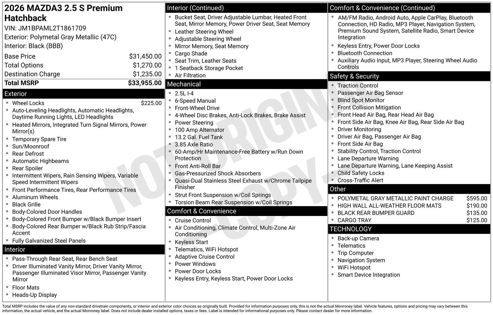 New 2026 MAZDA MAZDA3 2.5 S Hatchback w/ Premium Pkg FWD image 22