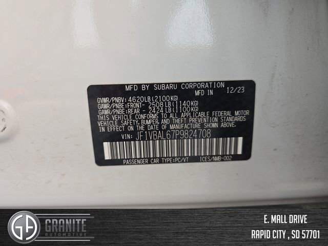 Used 2023 Subaru WRX Limited w/ Popular Package #2 AWD/4WD image 30