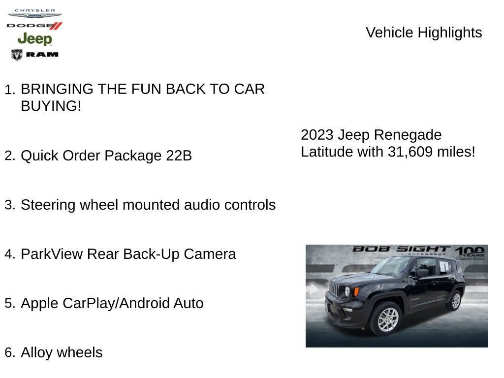 Used 2023 Jeep Renegade Latitude image 3