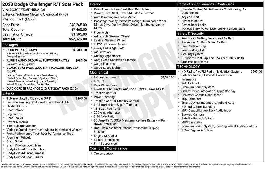 Certified 2023 Dodge Challenger R/T Scat Pack w/ Plus Package RWD image 8