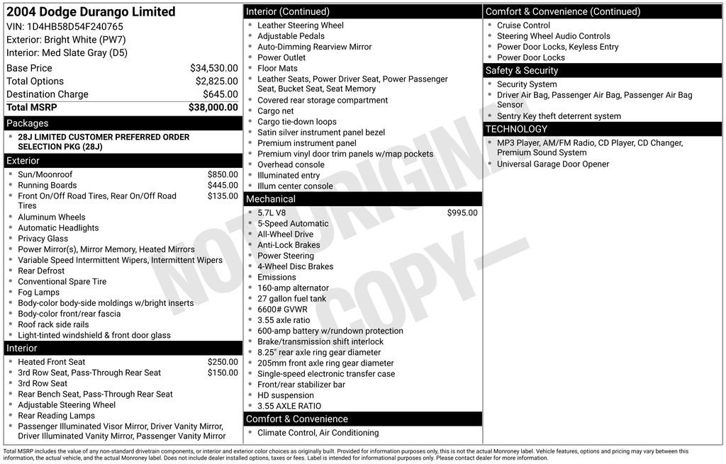 Used 2004 Dodge Durango Limited image 2