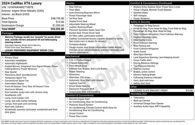 Certified 2024 Cadillac XT6 Luxury FWD image 37