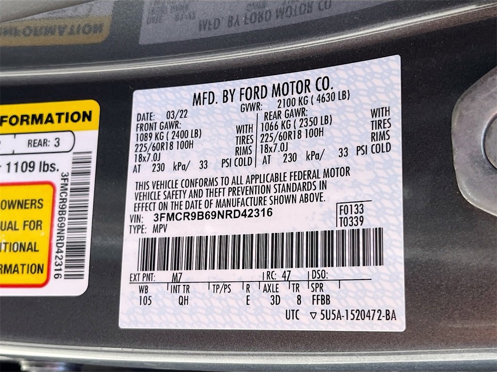 Used 2022 Ford Bronco Sport Big Bend w/ Convenience Package image 32