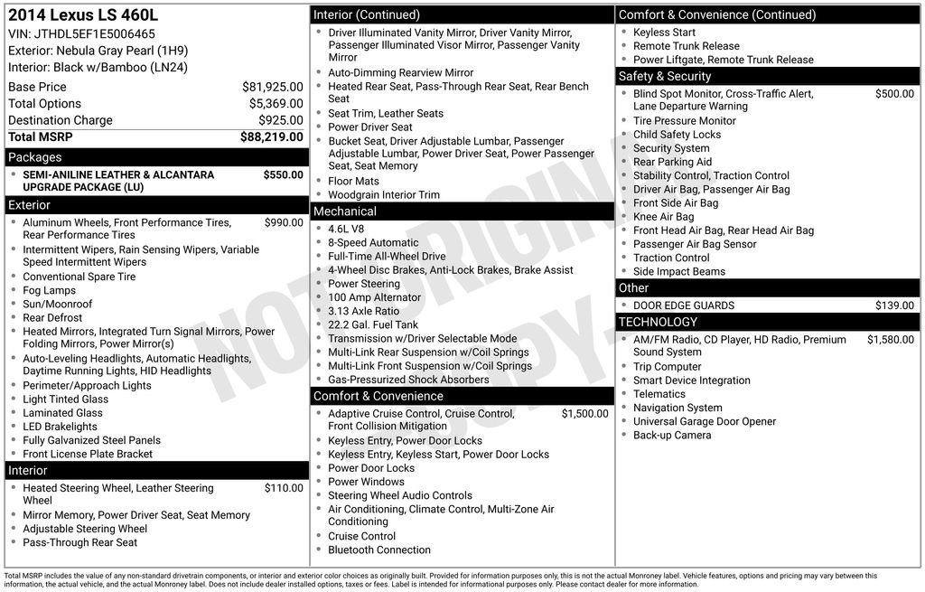 Used 2014 Lexus LS 460 L image 9