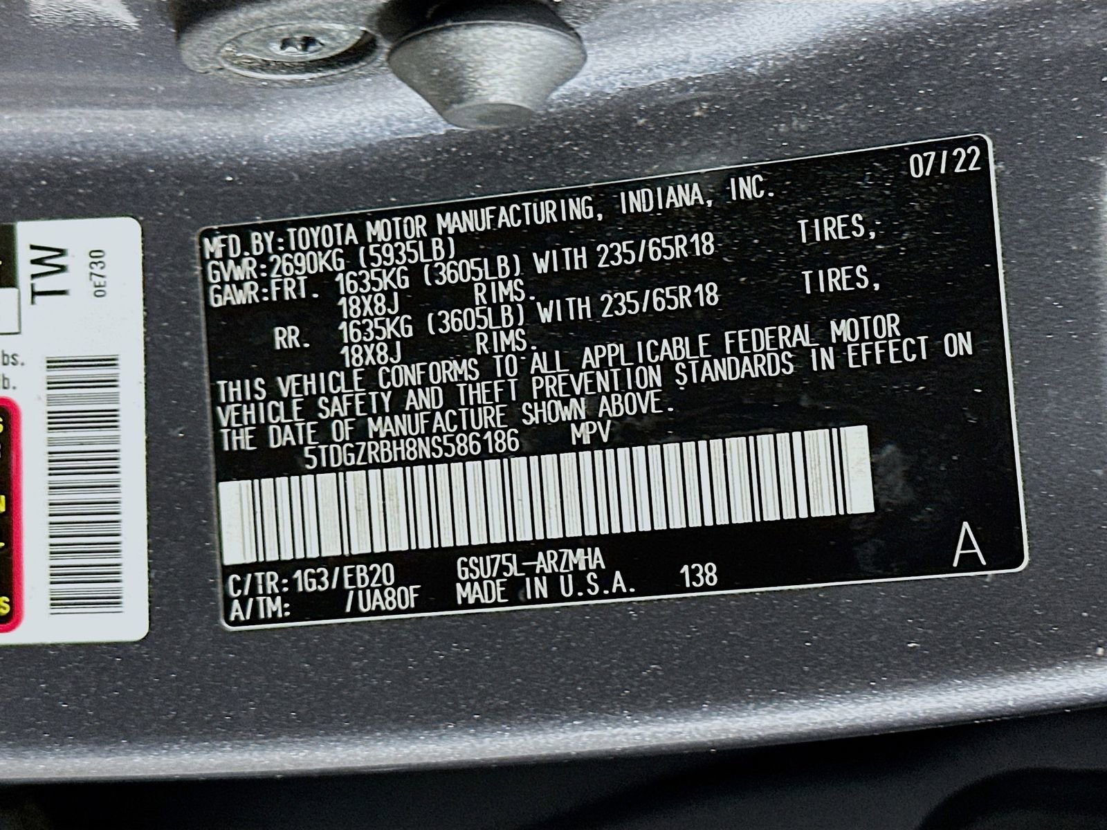 Used 2022 Toyota Highlander XLE AWD/4WD image 35