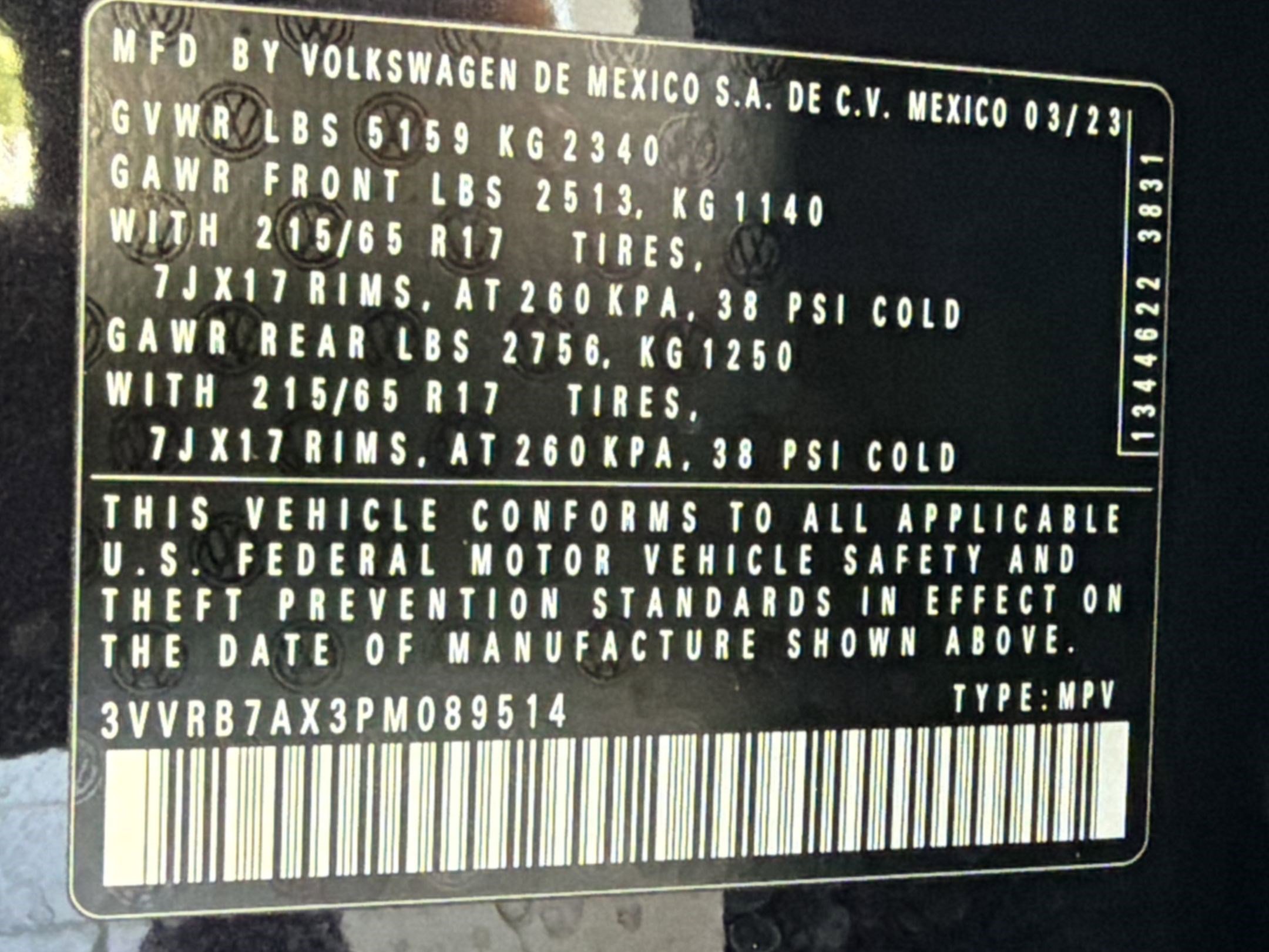 Certified 2023 Volkswagen Tiguan S w/ Driver Assistance Package FWD image 19
