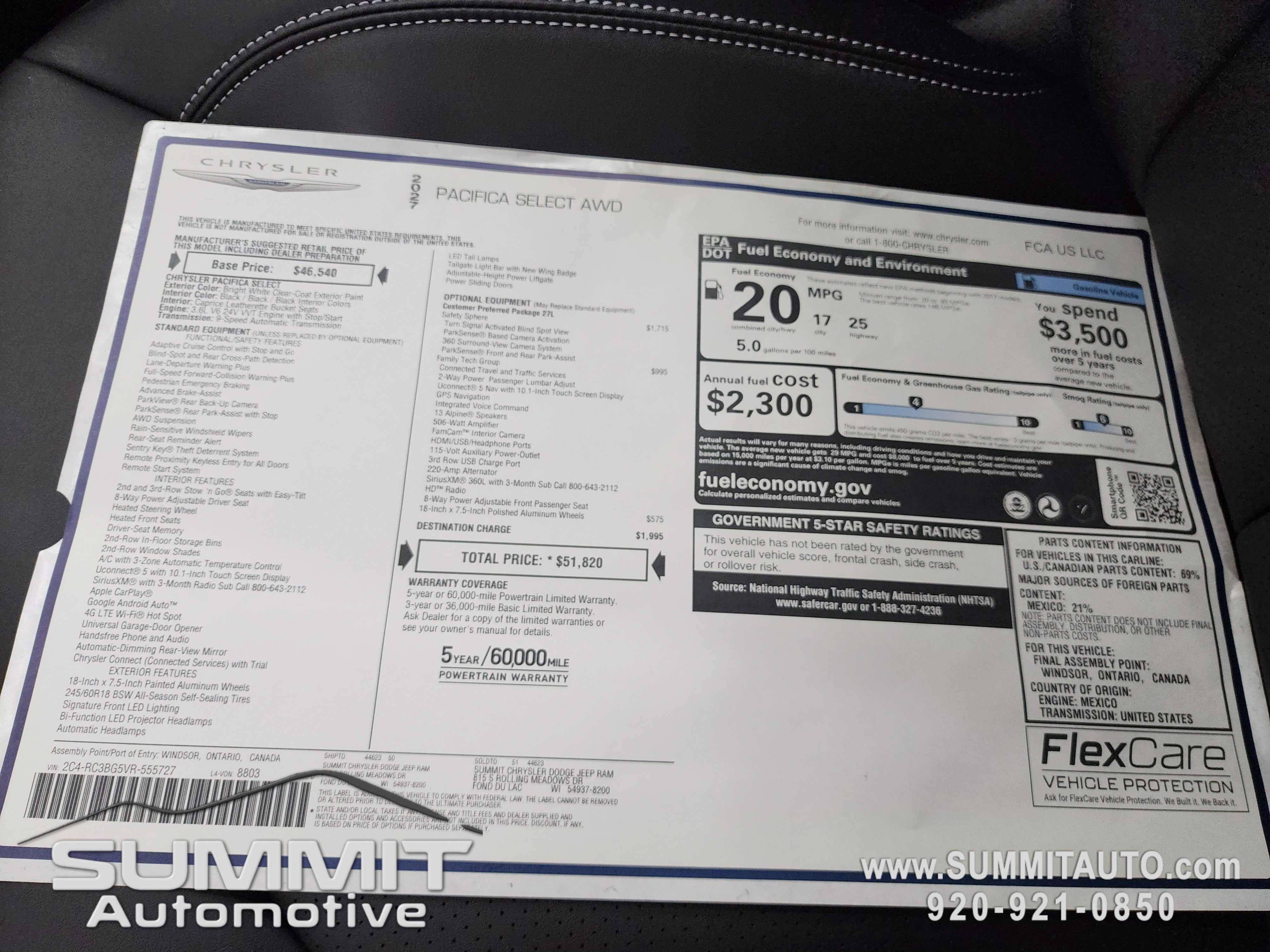 New 2027 Chrysler Pacifica Select w/ Family Tech Group AWD/4WD image 59