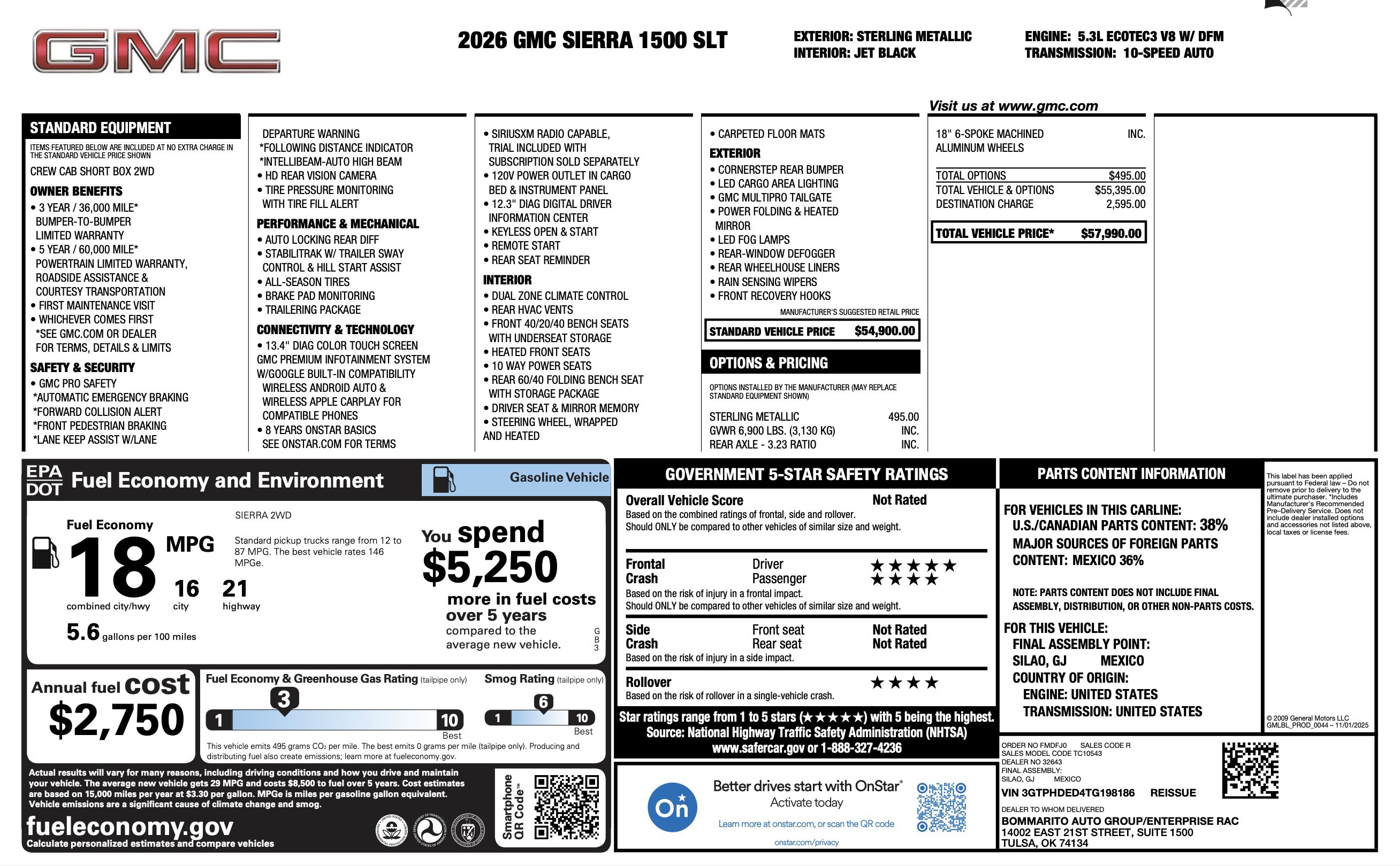 Used 2026 GMC Sierra 1500 SLT RWD image 4