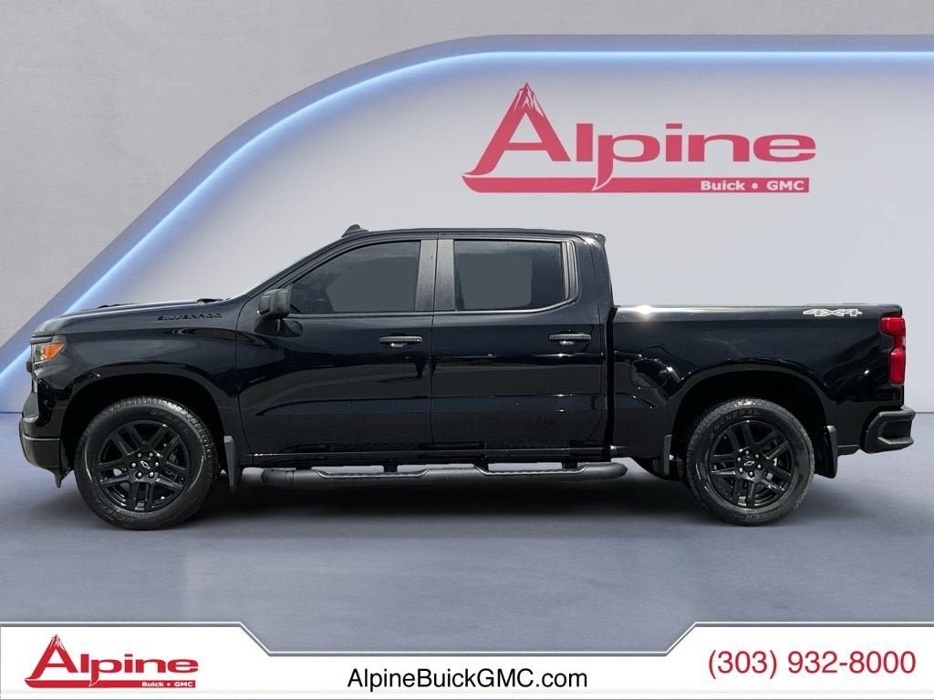 Certified 2024 Chevrolet Silverado 1500 Custom w/ LPO, Dark Essentials Package AWD/4WD image 2