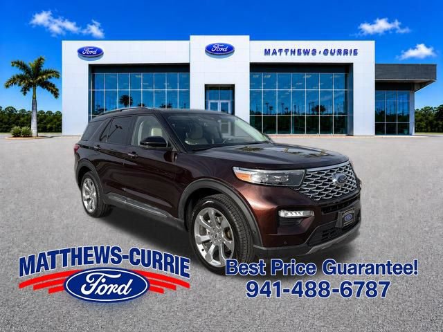 Certified 2020 Ford Explorer Platinum w/ Premium Technology Package AWD/4WD image 1