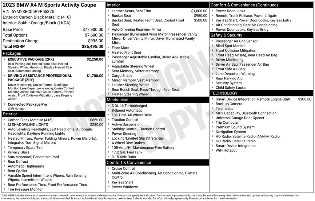Used 2023 BMW X4 M w/ Executive Package image 2