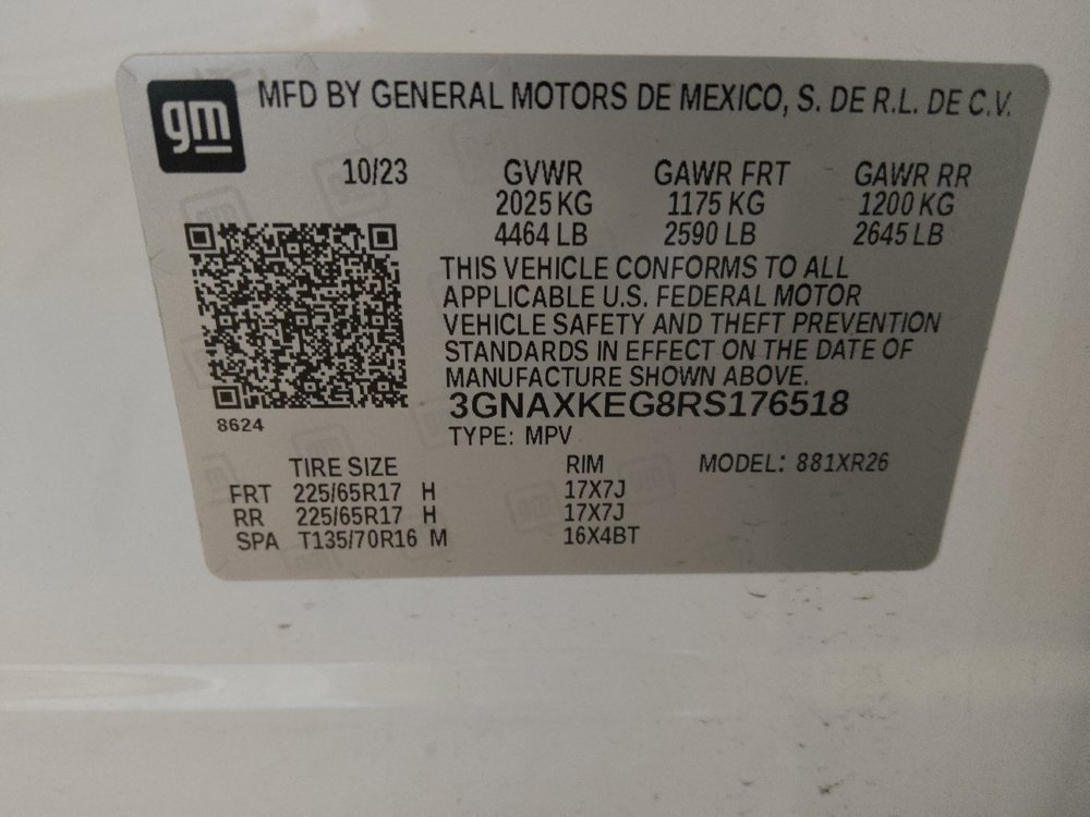 Used 2024 Chevrolet Equinox LT w/ LPO, Floor Liner Package FWD image 33