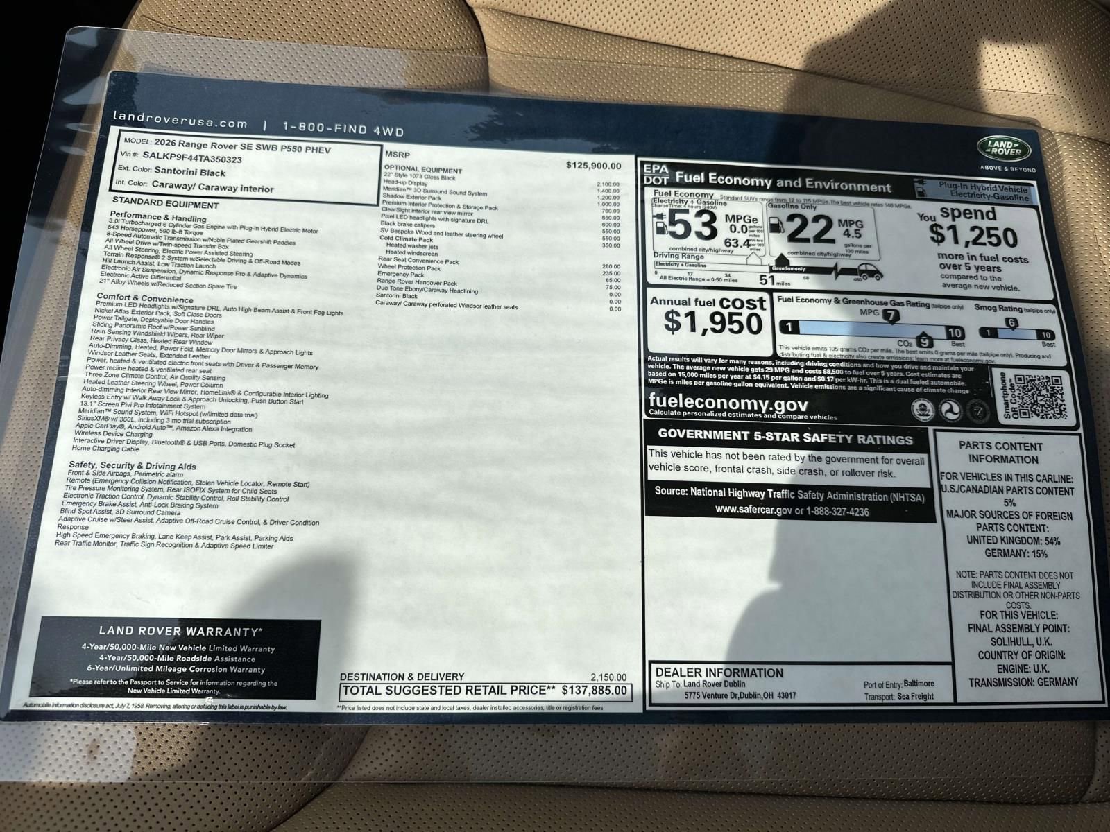 New 2026 Land Rover Range Rover SE image 23