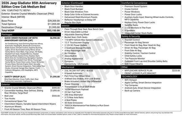 New 2026 Jeep Gladiator Sport AWD/4WD image 53