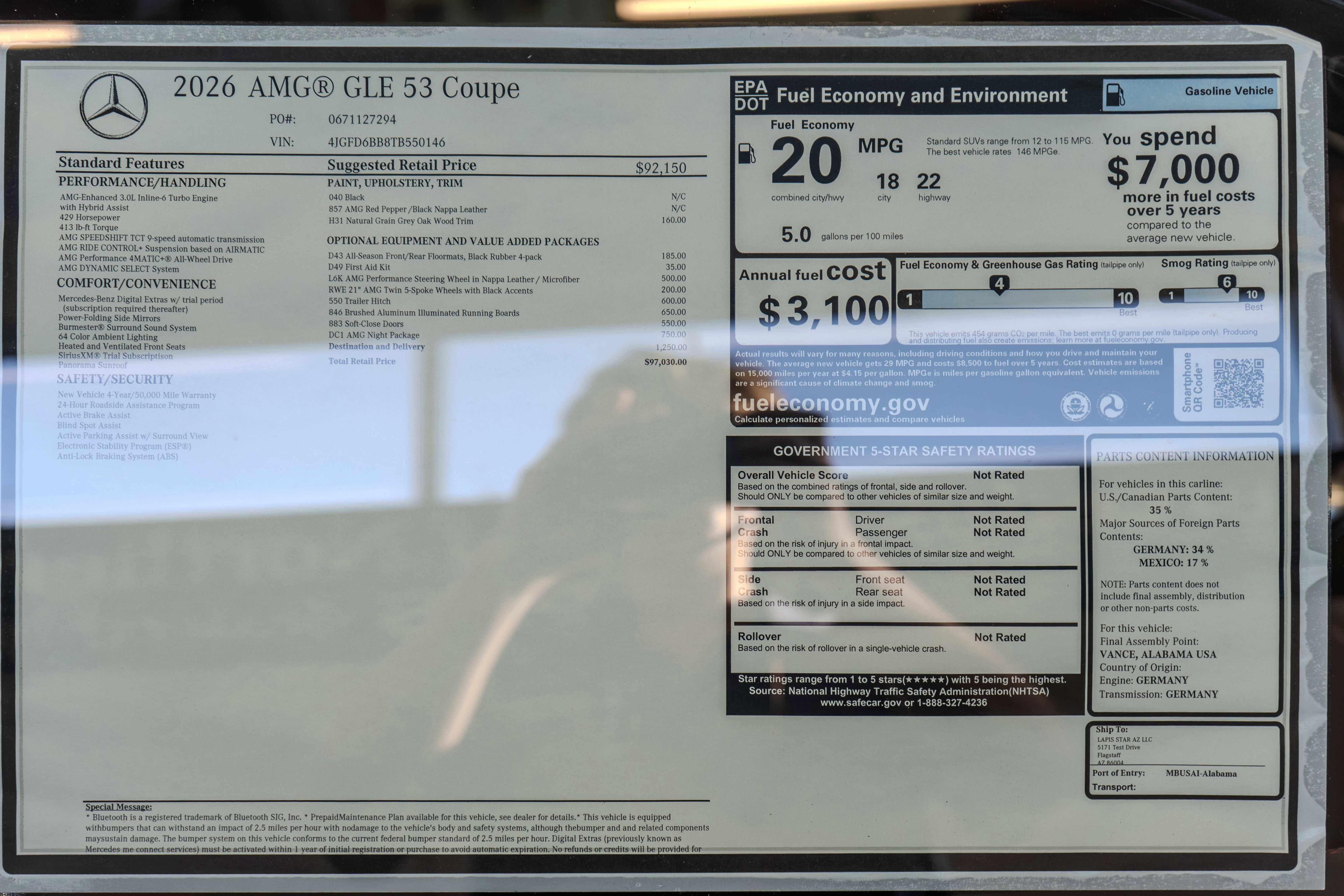 New 2026 Mercedes-Benz GLE 53 AMG 4MATIC Coupe image 35