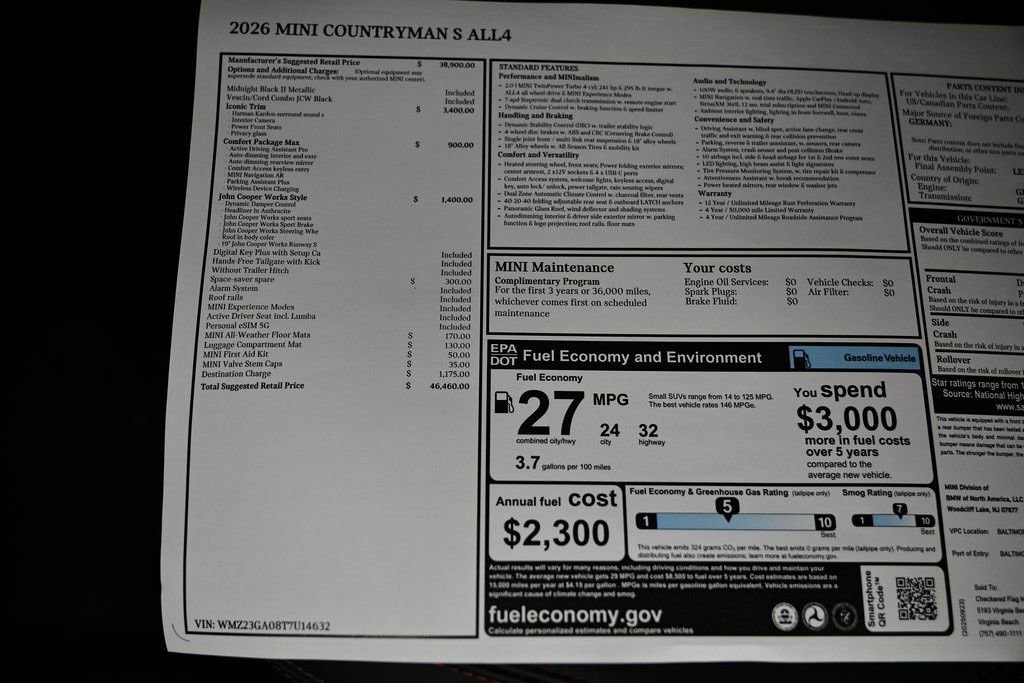 New 2026 MINI Cooper Countryman S w/ Comfort Package Max image 39