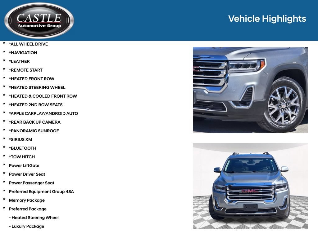 Used 2023 GMC Acadia SLT w/ Preferred Package AWD/4WD image 3