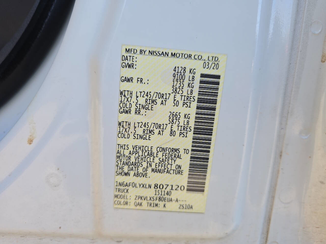 Used 2020 Nissan NV 2500 SV w/ Navigation Package image 41