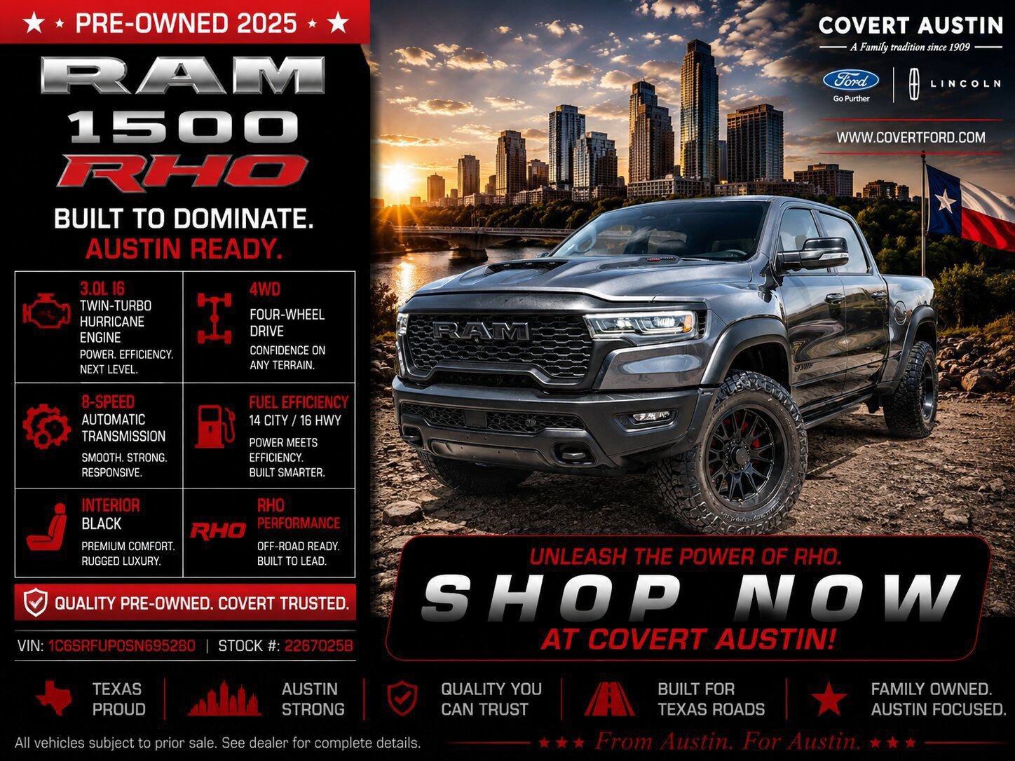 Used 2025 RAM 1500 RHO w/ RHO Level 1 Equipment Group AWD/4WD image 1