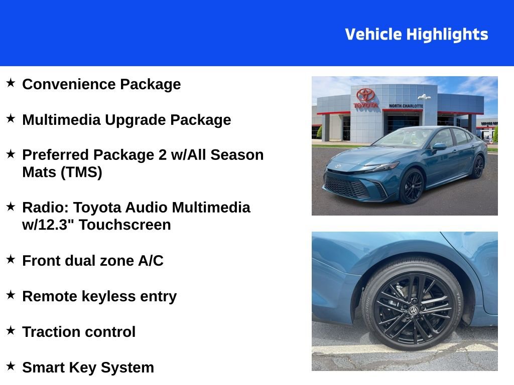 Used 2025 Toyota Camry SE w/ Multimedia Upgrade Package FWD image 4