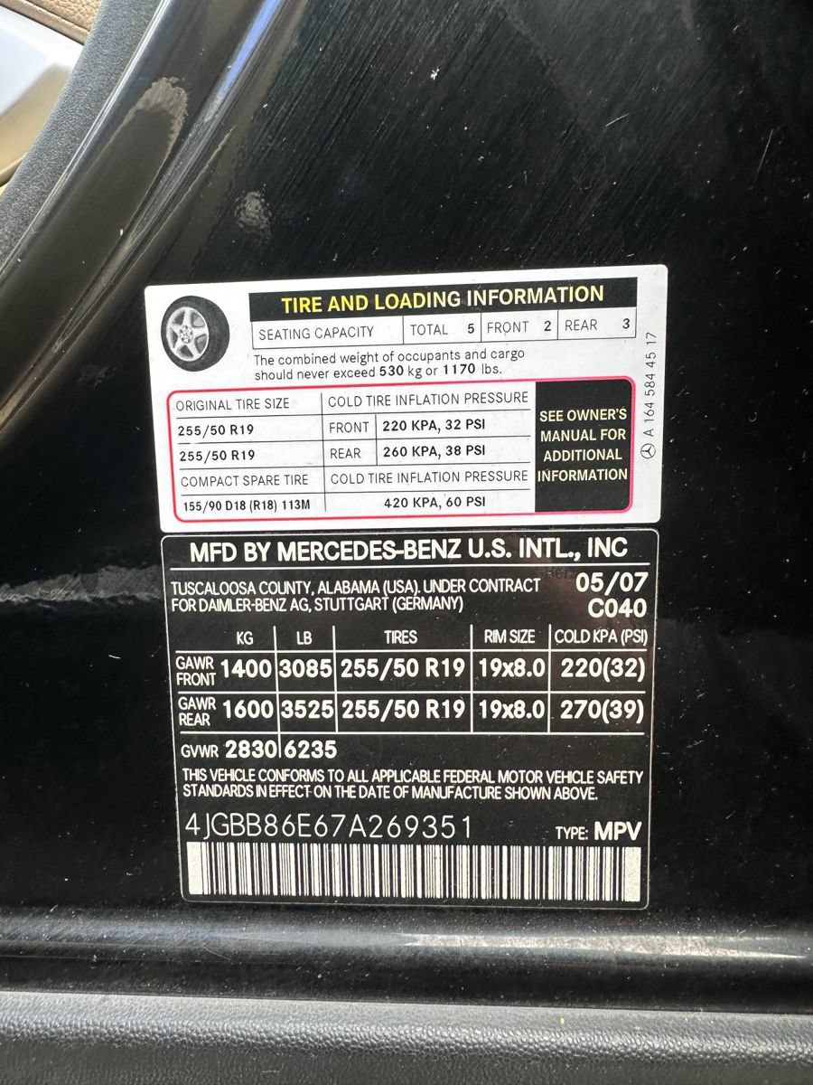 Used 2007 Mercedes-Benz ML 350 4MATIC image 10