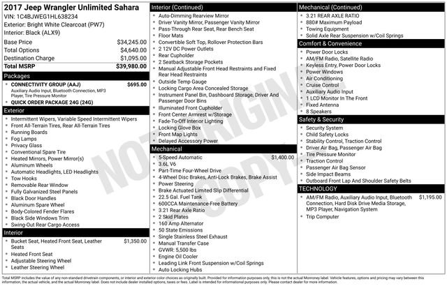 Used 2017 Jeep Wrangler Unlimited Sahara w/ Connectivity Group image 2