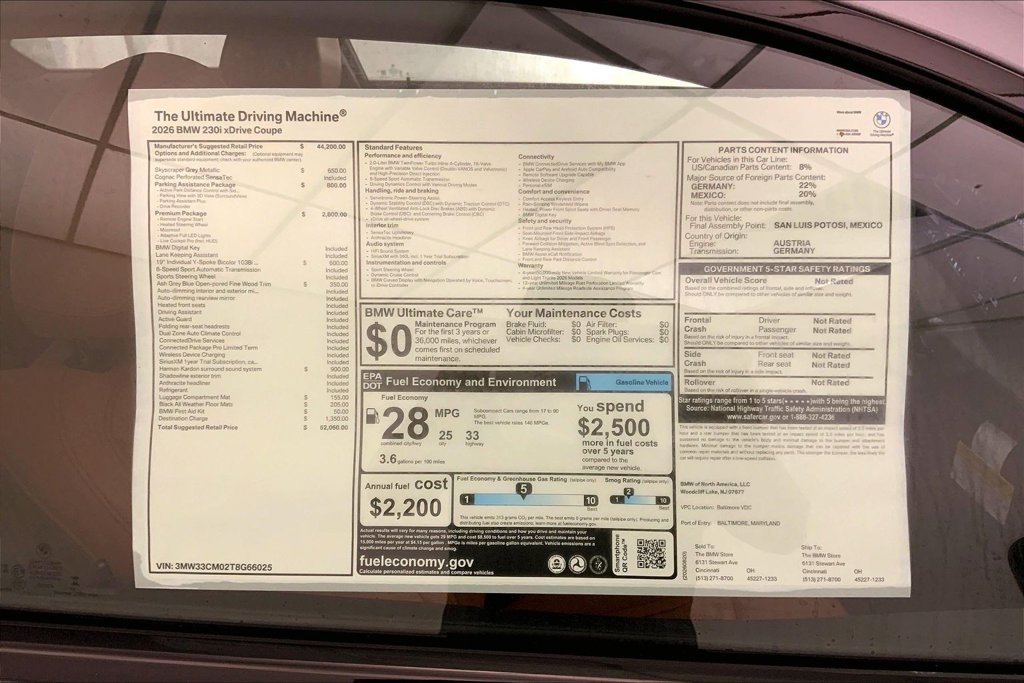 New 2026 BMW 230i xDrive Coupe w/ Premium Package AWD/4WD image 12