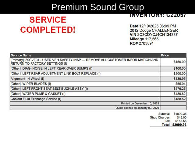 Used 2012 Dodge Challenger SRT8 w/ Premium Sound Group image 8