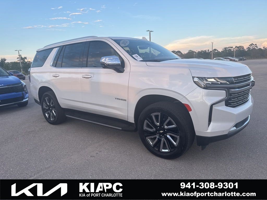 Used 2021 Chevrolet Tahoe Premier w/ Premium Package RWD image 1