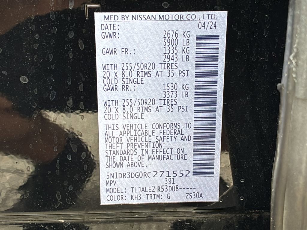 Used 2024 Nissan Pathfinder Platinum w/ Cargo Package FWD image 30