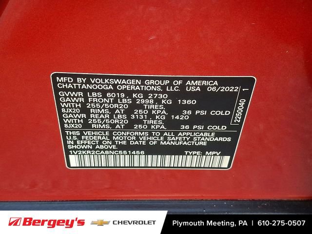 Used 2022 Volkswagen Atlas SE image 40