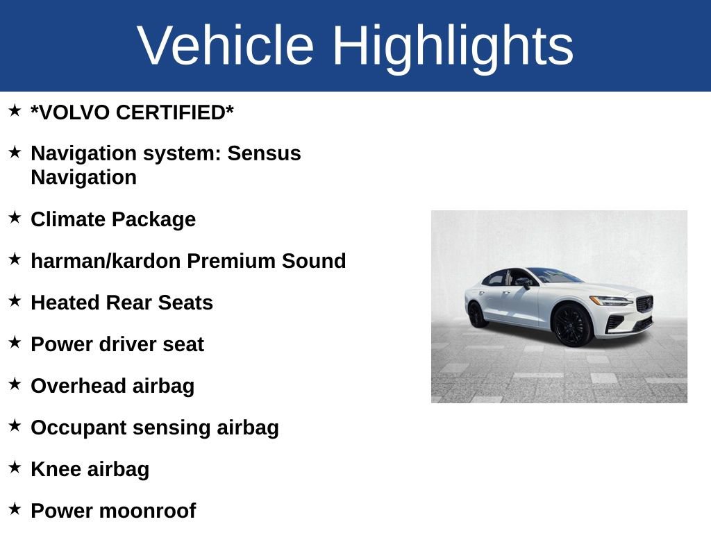 Certified 2024 Volvo S60 T8 Plus w/ Climate Package image 4