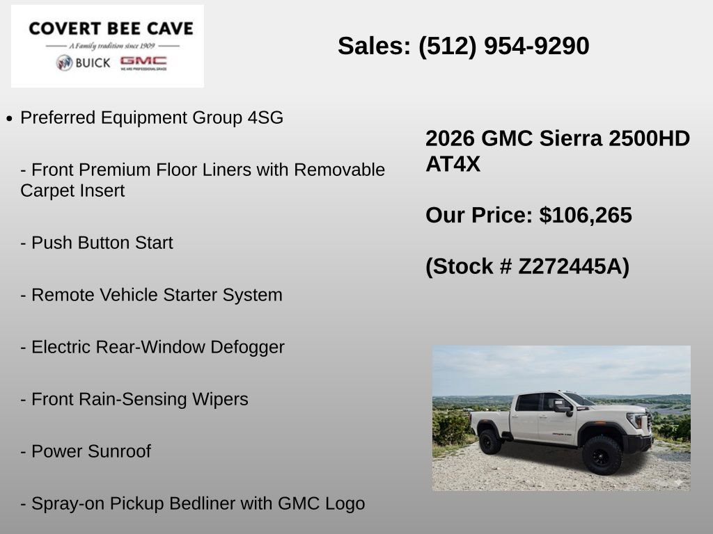 Used 2026 GMC Sierra 2500 AT4X w/ LPO, Black Badging Package image 12