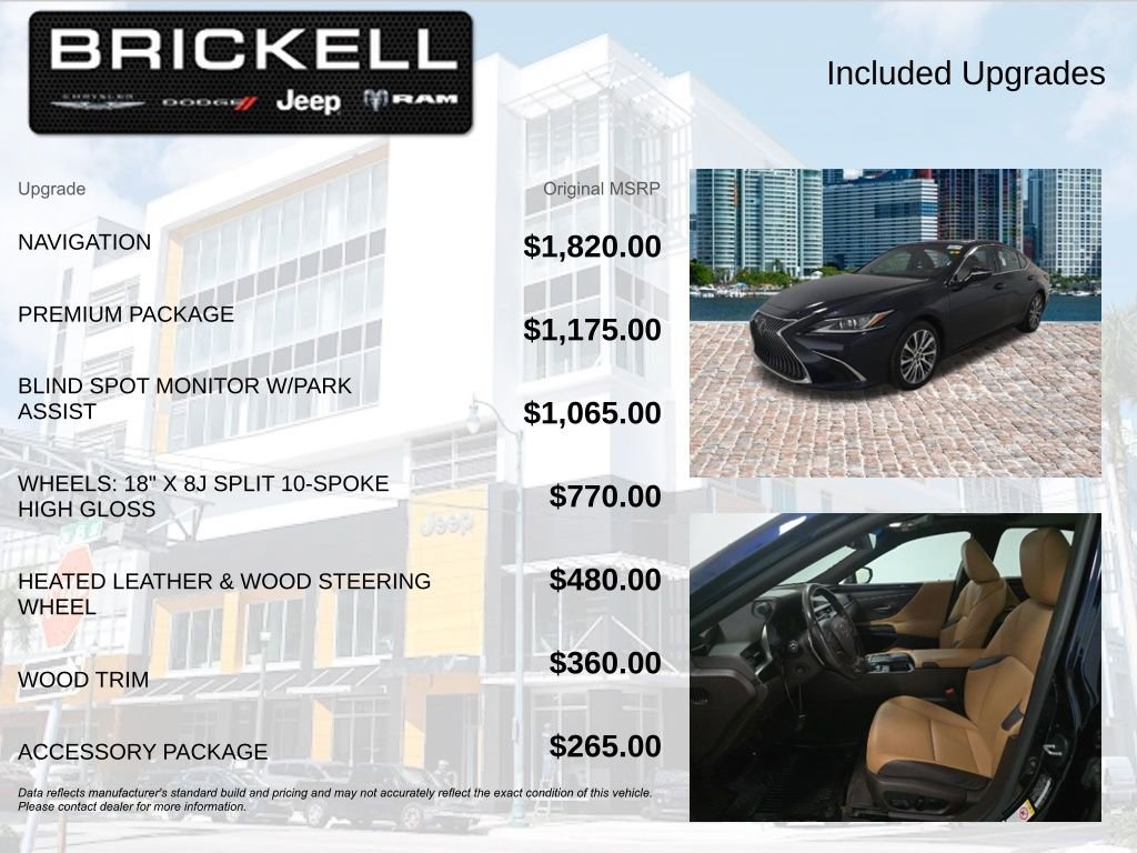 Used 2019 Lexus ES 350 w/ Premium Package FWD image 5