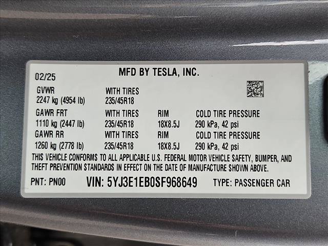 Used 2025 Tesla Model 3 Long Range AWD/4WD image 23