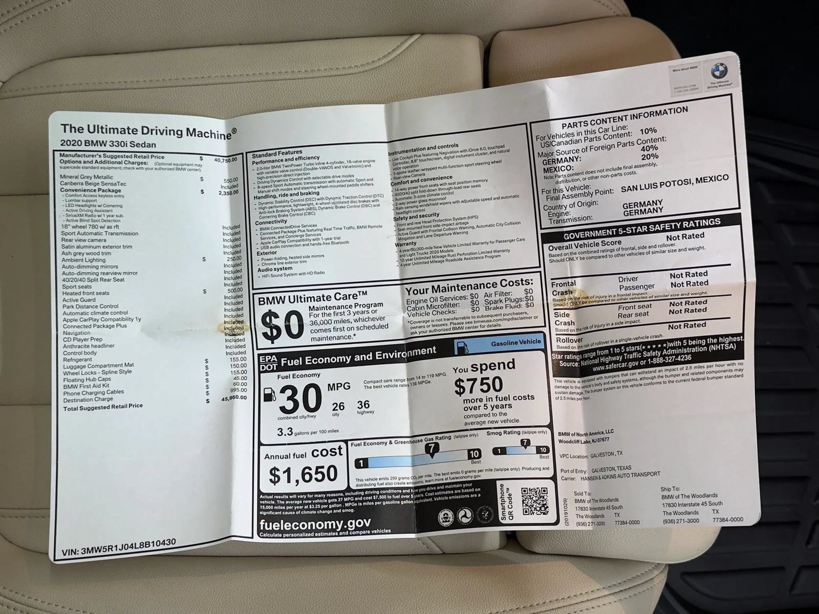 Used 2020 BMW 330i Sedan w/ Convenience Package RWD image 3