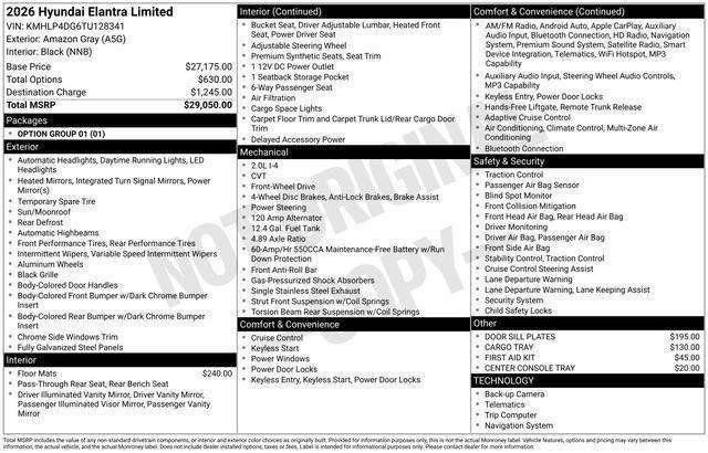 New 2026 Hyundai Elantra Limited FWD image 31
