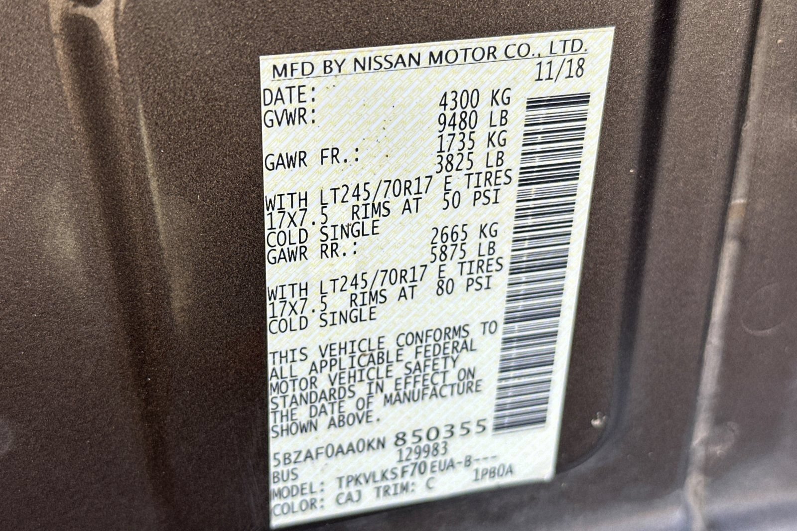 Used 2019 Nissan NV 3500 SL RWD image 53