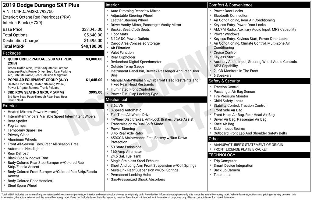 Used 2019 Dodge Durango SXT image 25