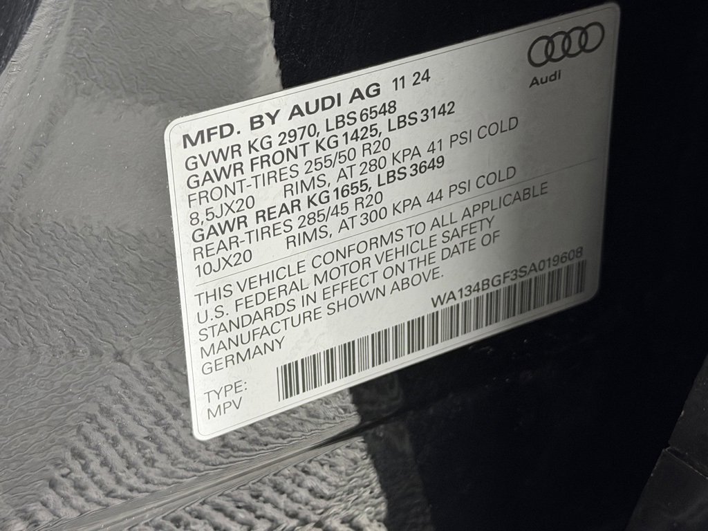 Used 2025 Audi Q6 e-tron Prestige w/ Black Warm Weather Package image 38