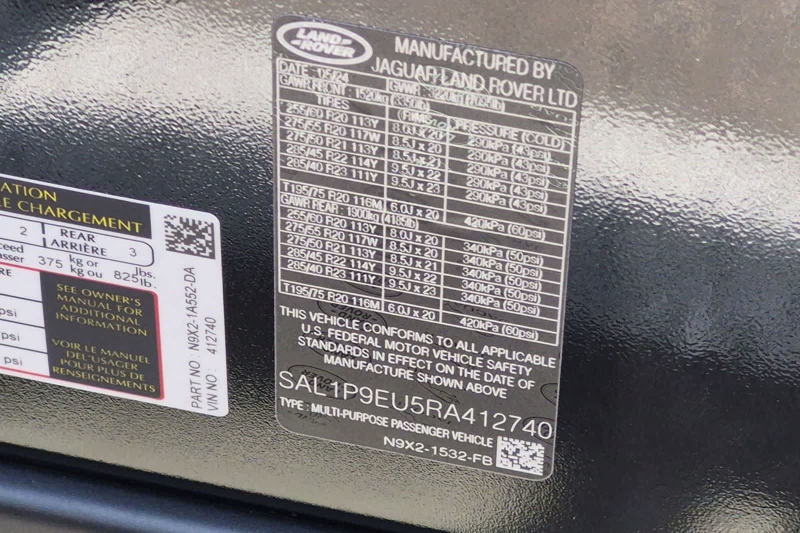 Certified 2024 Land Rover Range Rover Sport SE AWD/4WD image 37