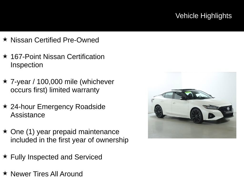 Certified 2023 Nissan Maxima SR w/ Sport Mat Group image 4