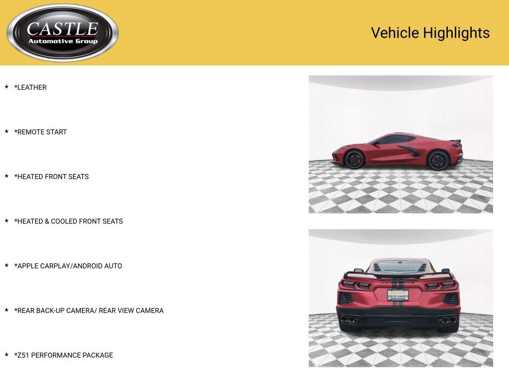 Used 2023 Chevrolet Corvette Stingray Preferred Cpe w/ Z51 Performance Package RWD image 3