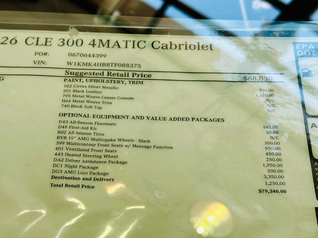 New 2026 Mercedes-Benz CLE 300 4MATIC Cabriolet image 25