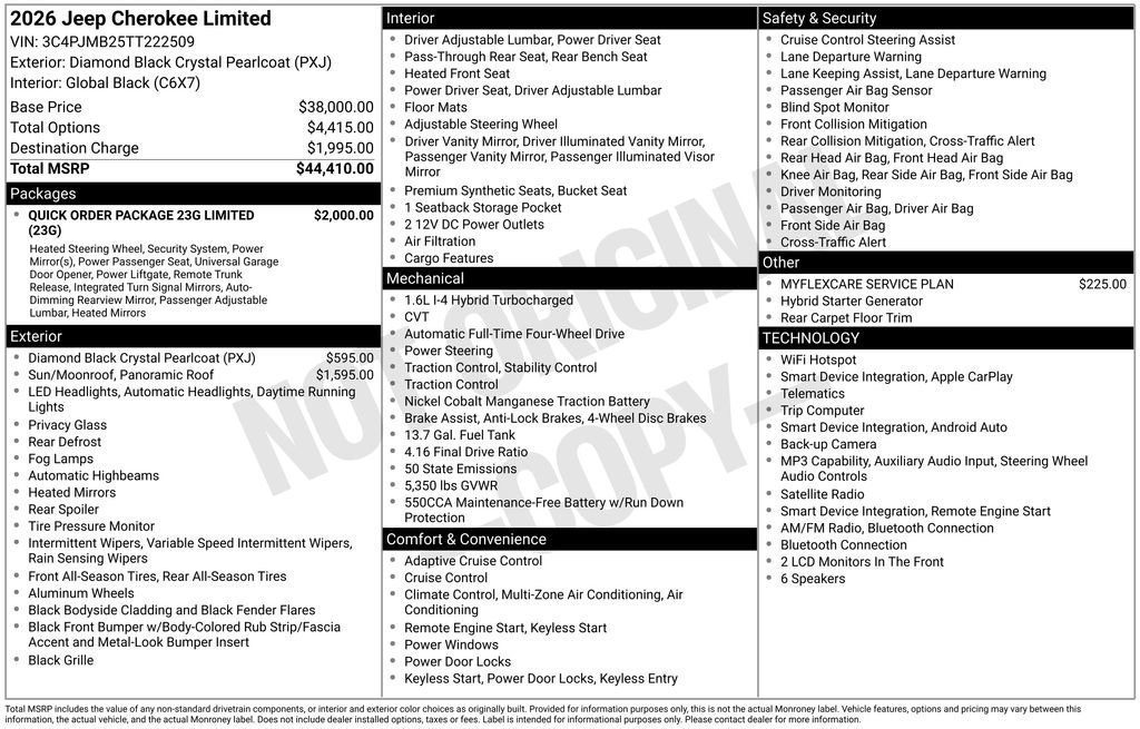 New 2026 Jeep Cherokee Limited AWD/4WD image 39