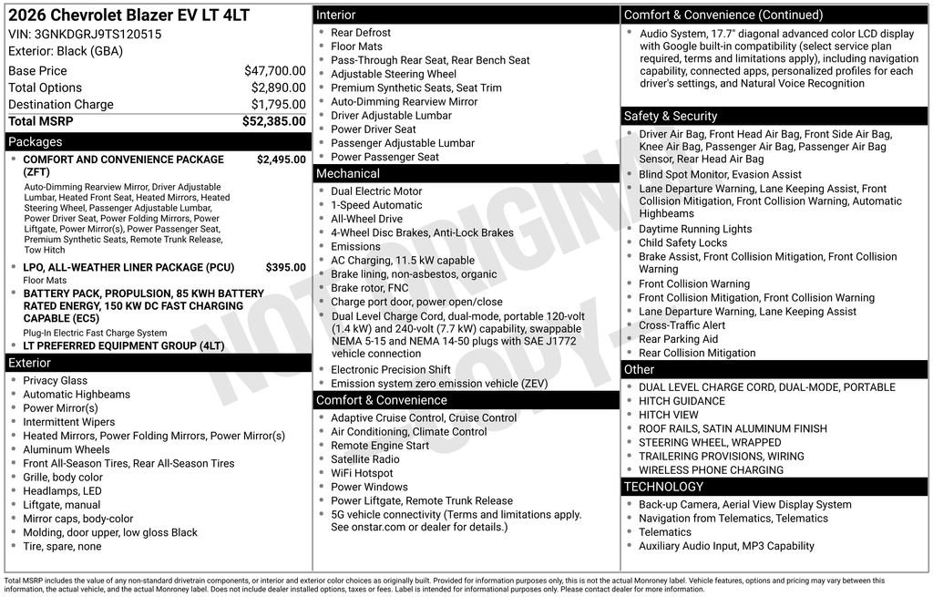 New 2026 Chevrolet Blazer EV LT AWD/4WD image 4